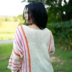 Hayley Wide Sleeve Sweater Trendy Striped Knit, Cozy Comfort | Women's Fashion Knitwear