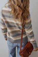 Eliana Stripe Ribbed Sweater - Cozy, Colorful, and Stylish Knitwear for All Seasons | Trendy Wardrobe Upgrade