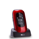 TTfone Lunar TT750 Red Flip Big Button Senior Mobile with Holster Case - O2 Pay As You Go Bundle - Image 6