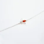 Exquisite Baltic Amber Bee Bracelet - Sterling Silver Chain & Unique Bee Charm