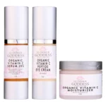 Organic Vitamin C Brighter Skin 3 Step Anti Aging Kit - Radiant Complexion & Youthful Glow