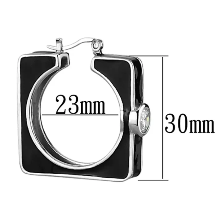 Exquisite Rhodium 925 Sterling Silver Earrings with Clear AAA Grade CZ Stones - Elegance and Shine - Image 2