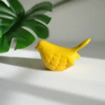 Vibhsa Bird Figurines - Yellow Handcrafted Table Top Decor | Symbols of Health & Happiness | Unique Housewarming Gift