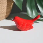 Vibhsa Bird Figurines Symbols of Health & Happiness (Red) - Handcrafted Table Top Decor for Home & Office