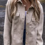 Sadie Flap Pockets Buttoned Shacket Stylish & Practical Outerwear for All Seasons
