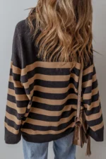 Adeline Stripe Oversized Sweater - Chic & Cozy, Perfect for Any Outfit | Shop Now - Image 2