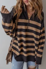 Adeline Stripe Oversized Sweater - Chic & Cozy, Perfect for Any Outfit | Shop Now - Image 4