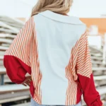Autumn Striped Oversized Sweatshirt - Cozy, Trendy & Comfortable Chic | Perfect Fall Fashion