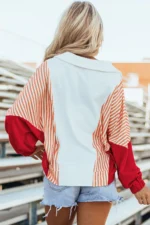 Autumn Striped Oversized Sweatshirt - Cozy, Trendy & Comfortable Chic | Perfect Fall Fashion