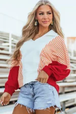 Autumn Striped Oversized Sweatshirt - Cozy, Trendy & Comfortable Chic | Perfect Fall Fashion - Image 3