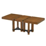 Rustic 7-Piece Extendable Dining Table Set - 76.4'' Table with 18'' Removable Leaf, 2 Arm Chairs & 4 Armless Chairs, Brown - Image 5