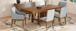Rustic 7-Piece Extendable Dining Table Set - 76.4'' Table with 18'' Removable Leaf, 2 Arm Chairs & 4 Armless Chairs, Brown - Image 15