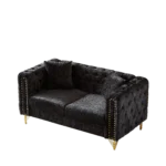 Modern 60-Inch Chenille Sofa with Copper Nailhead Trim - Button Tufted Couch for Living Room - Image 3