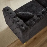 Modern 60-Inch Chenille Sofa with Copper Nailhead Trim - Button Tufted Couch for Living Room - Image 10