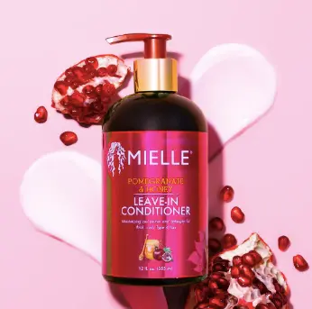 Mielle Organics Pomegranate & Honey Leave-In Conditioner 355ml - Ultimate Moisture, Frizz Control & Shine for Thick, Curly Hair