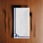 Elegant Table Cloth Napkins Set of 4 with Blue Embroidery - 100% Cotton, 20" x 20" - Ideal for Dinners, Parties & Gifts - Image 4