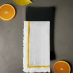 Elegant Table Cloth Napkins Set of 4 with Yellow Embroidery - 100% Cotton, 20" x 20" Ideal for Parties, Dinners & Gifts - Image 4