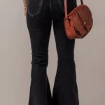 Lydia High Waist Button Front Flare Jeans - Retro Multi-Button Design, Fashion-Forward Fit
