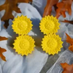 Vibhsa Sunflower Yellow Napkin Rings Set of 4 - Handcrafted Aluminum Floral Table Decor for Weddings, Holidays & Special Occasions - Image 2
