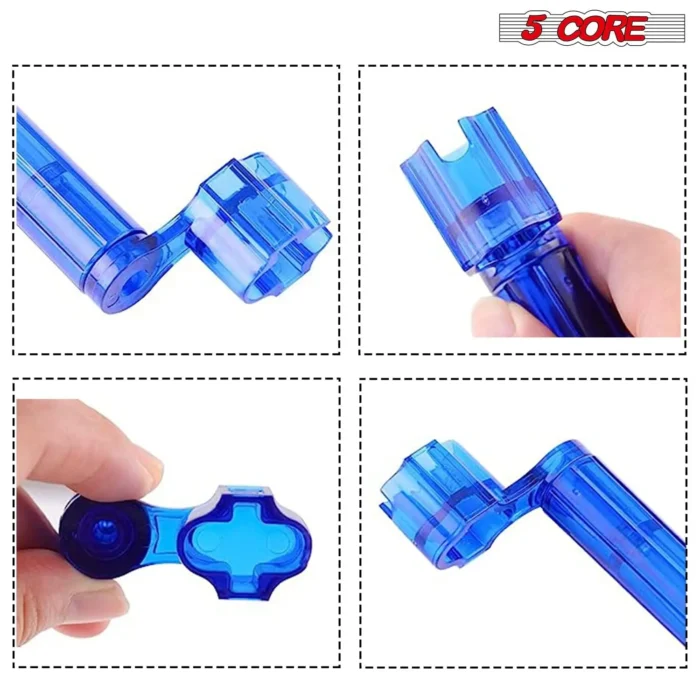 5Core Professional Guitar String Winder with Bridge Pin Remover - Ergonomic, Durable & Universal Compatibility - Blue, Pack of 5 - Image 13