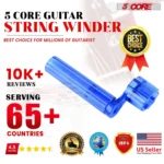 5Core Professional Guitar String Winder with Bridge Pin Remover - Ergonomic, Durable & Universal Compatibility - Blue, Pack of 5 - Image 16