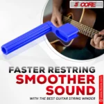 5Core Professional Guitar String Winder with Bridge Pin Remover - Ergonomic, Durable & Universal Compatibility - Blue, Pack of 5 - Image 4
