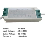High Power 48W-60W 1000mA DC Connector Power Supply - Reliable & Efficient for LED Devices - Image 2