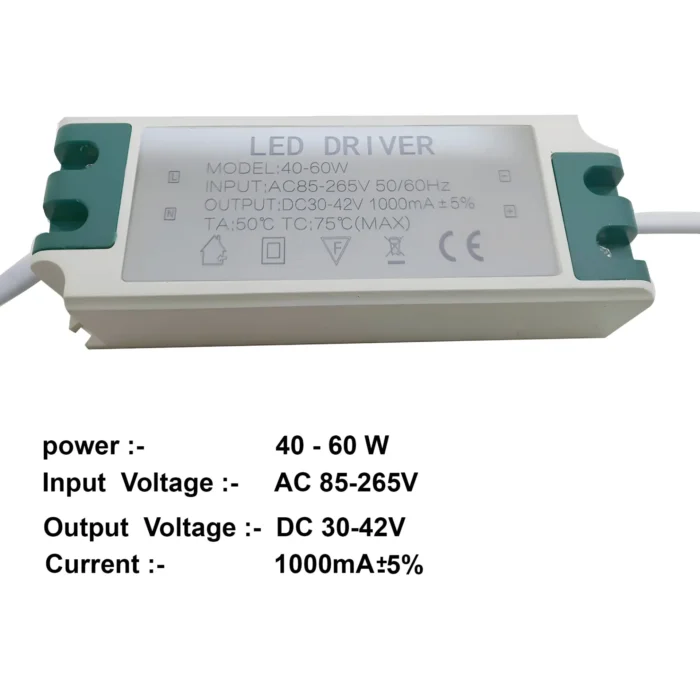 High Power 48W-60W 1000mA DC Connector Power Supply - Reliable & Efficient for LED Devices - Image 2