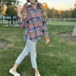 Aubrey Loose Vintage Plaid Shirt - Retro Classic, Timeless Loose Fit, Versatile Styling
