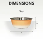 Deep Dog Bowl Extra-Deep Stainless Steel Pet Bowl, Peach Coral, Durable & Easy-to-Clean, Perfect for Large Snouts - Image 2