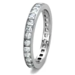 High Polished Stainless Steel Ring with Clear AAA Grade CZ - Elegant and Durable - Image 4
