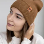 HAAKWEAR Knit Cuffed Beanie - Camel Brown | Made in USA | Stylish & Warm Unisex Hat
