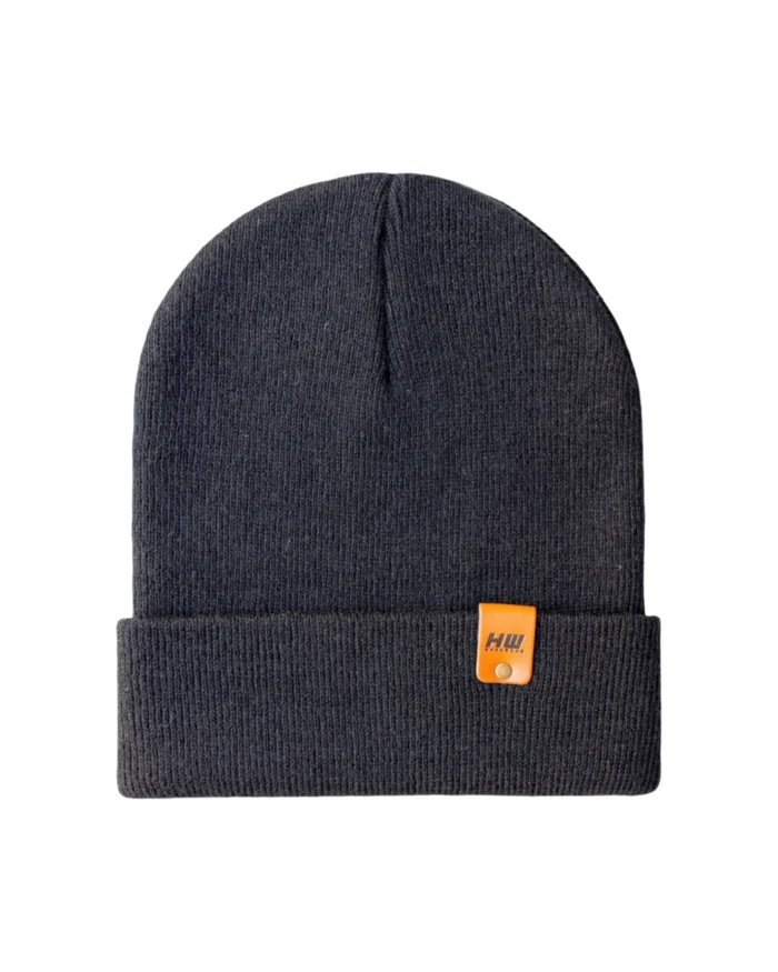 HAAKWEAR Knit Cuffed Beanie - Charcoal Black | Made in USA | Stylish & Warm Unisex Hat - Image 1