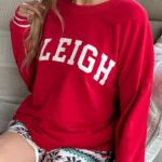 SLEIGH Lounge Set - Cozy Women's Christmas Pajama Set | Long-Sleeve Top & Snowflake Shorts
