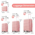 Luggage 4 Piece Set with TSA Lock, Expandable & Durable Hard Shell - Lightweight Travel Suitcases for Men & Women - 14/20/24/28 Inch Sizes with Spinner Wheels - Image 7