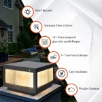 Solar Wall Lamp with Dimmable LED - Energy Efficient, IP65 Waterproof Outdoor Lighting Solution - Image 9