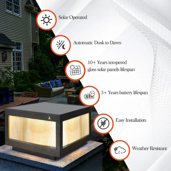 Solar Wall Lamp with Dimmable LED - Energy Efficient, IP65 Waterproof Outdoor Lighting Solution - Image 9