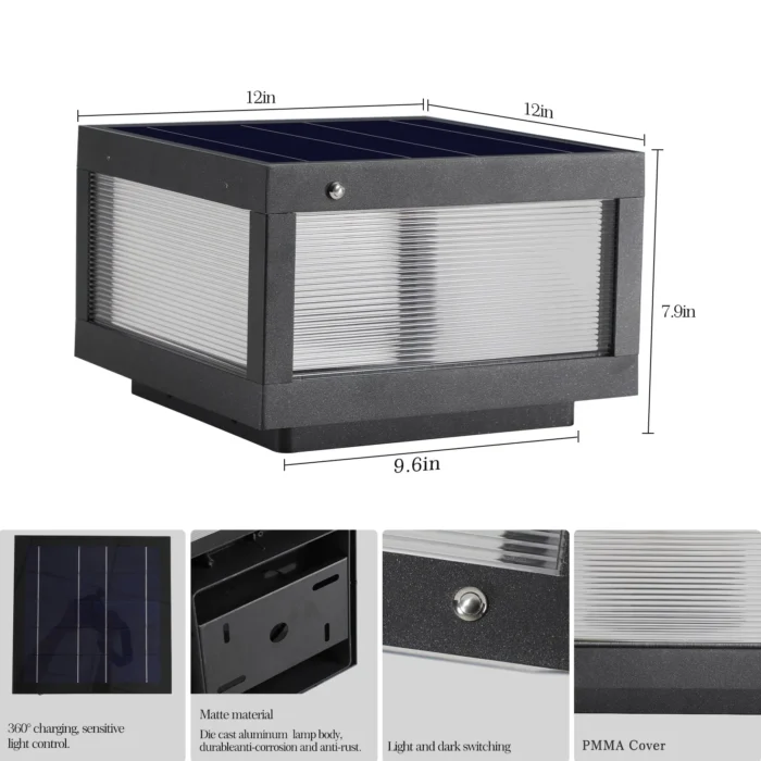 Solar Wall Lamp with Dimmable LED - Energy Efficient, IP65 Waterproof Outdoor Lighting Solution - Image 10