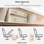 Ivory & Gold 20-Inch Carry-On Luggage Set with Expandable Travel Bag, USB Port & Cup Holder - Image 6