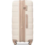 Premium 3-Piece Expandable ABS Hardshell Luggage Sets with Spinner Wheels & TSA Lock in Ivory and Golden - 20''/24''/28'' Durable, Lightweight, and Stylish Suitcase Set - Image 4