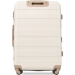 Premium 3-Piece Expandable ABS Hardshell Luggage Sets with Spinner Wheels & TSA Lock in Ivory and Golden - 20''/24''/28'' Durable, Lightweight, and Stylish Suitcase Set - Image 5