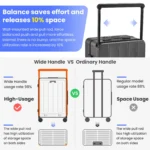 Premium 20 Inch Carry-On Luggage with Aluminum Frame, PC Hard Shell, 360 Wheels & TSA Lock - Ideal for Business Travel - Image 4