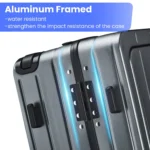 Premium 20 Inch Carry-On Luggage with Aluminum Frame, PC Hard Shell, 360 Wheels & TSA Lock - Ideal for Business Travel - Image 7