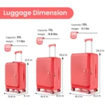3 Piece Luggage Set (20/24/28 Inch) - TSA Lock & Expandable Lightweight PC Hard Shell Suitcase - Airline Approved Spinner Wheels - Image 3
