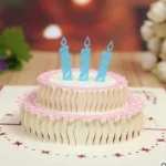 Charming 3D Pop-Up Birthday Cake Greeting Card Perfect for Celebrating Special Moments!