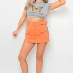 Stylish Pocket Belted Cargo Skort - Versatile Comfort with A-Line Silhouette