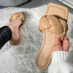 Chic Woven Sliders - Perfect Summer Footwear with Comfortable Flat Sole