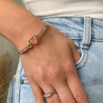 Elegant Diamante Bangle with Romantic Love Heart Detail - Perfect Gift for Her