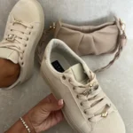 Trendy Lace Up Platform Trainers with Decorative Details - Stylish & Comfortable Sneakers for Everyday Wear