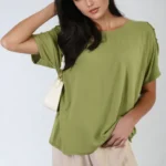 Pearl Cold Shoulder Top - Stylish & Elegant Women's Blouse with Pearl Accents for Casual & Dressy Occasions